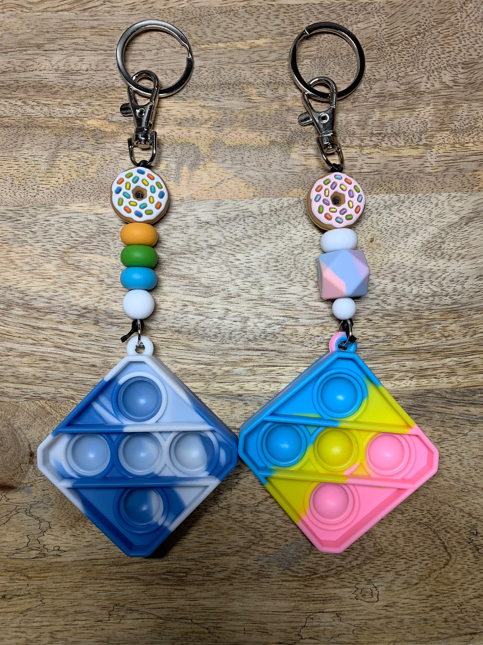 Pop It Fidget Key Chain Sensory Fidget Silicone Fidget Toy | Etsy