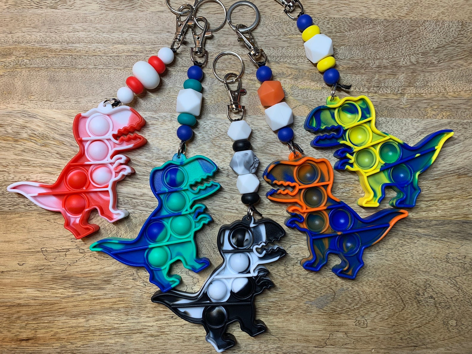 Pop It Fidget Key Chain Sensory Fidget Silicone Fidget Toy Etsy