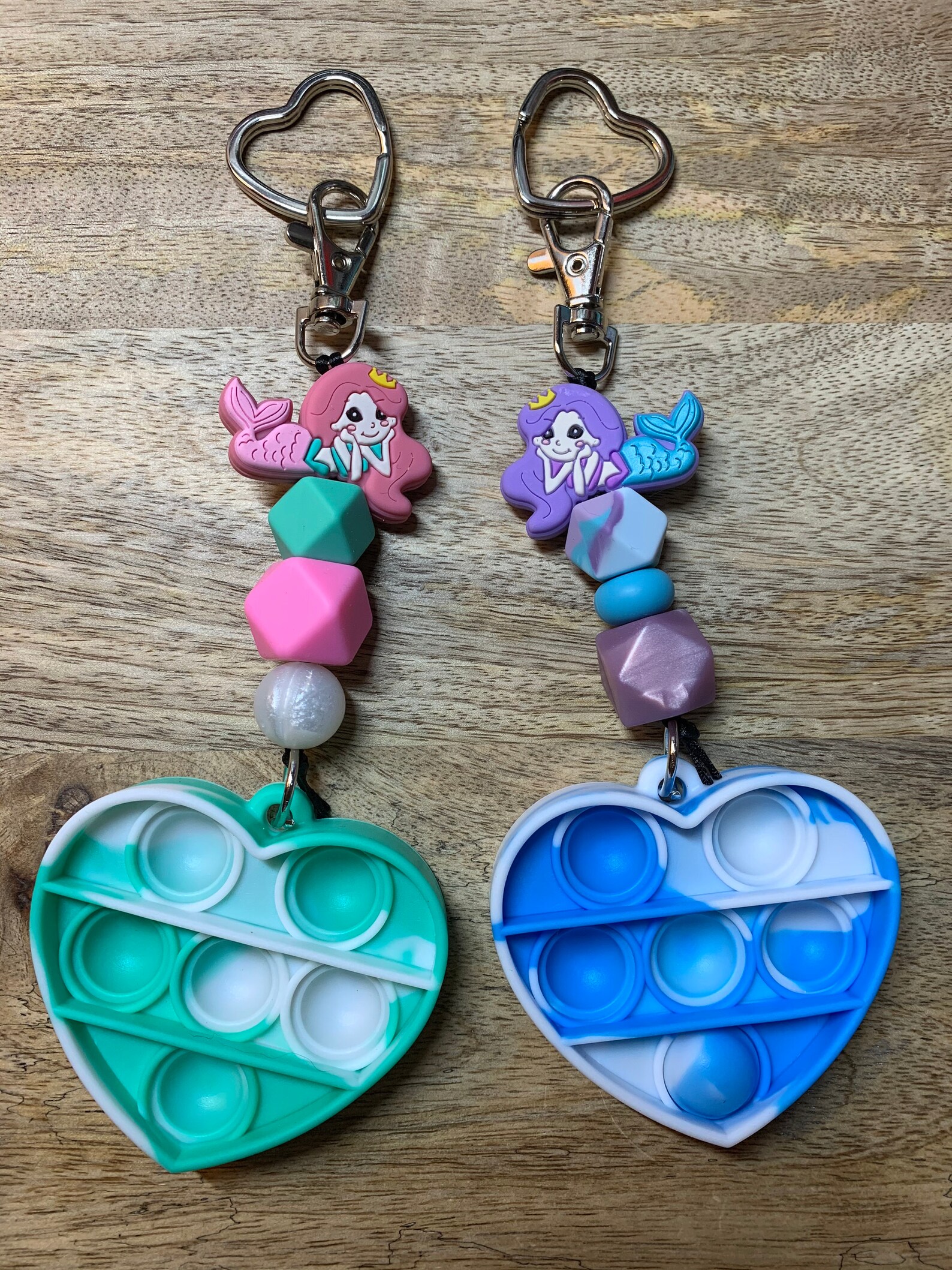 Pop It Fidget Key Chain Sensory Fidget Silicone Fidget Toy Etsy