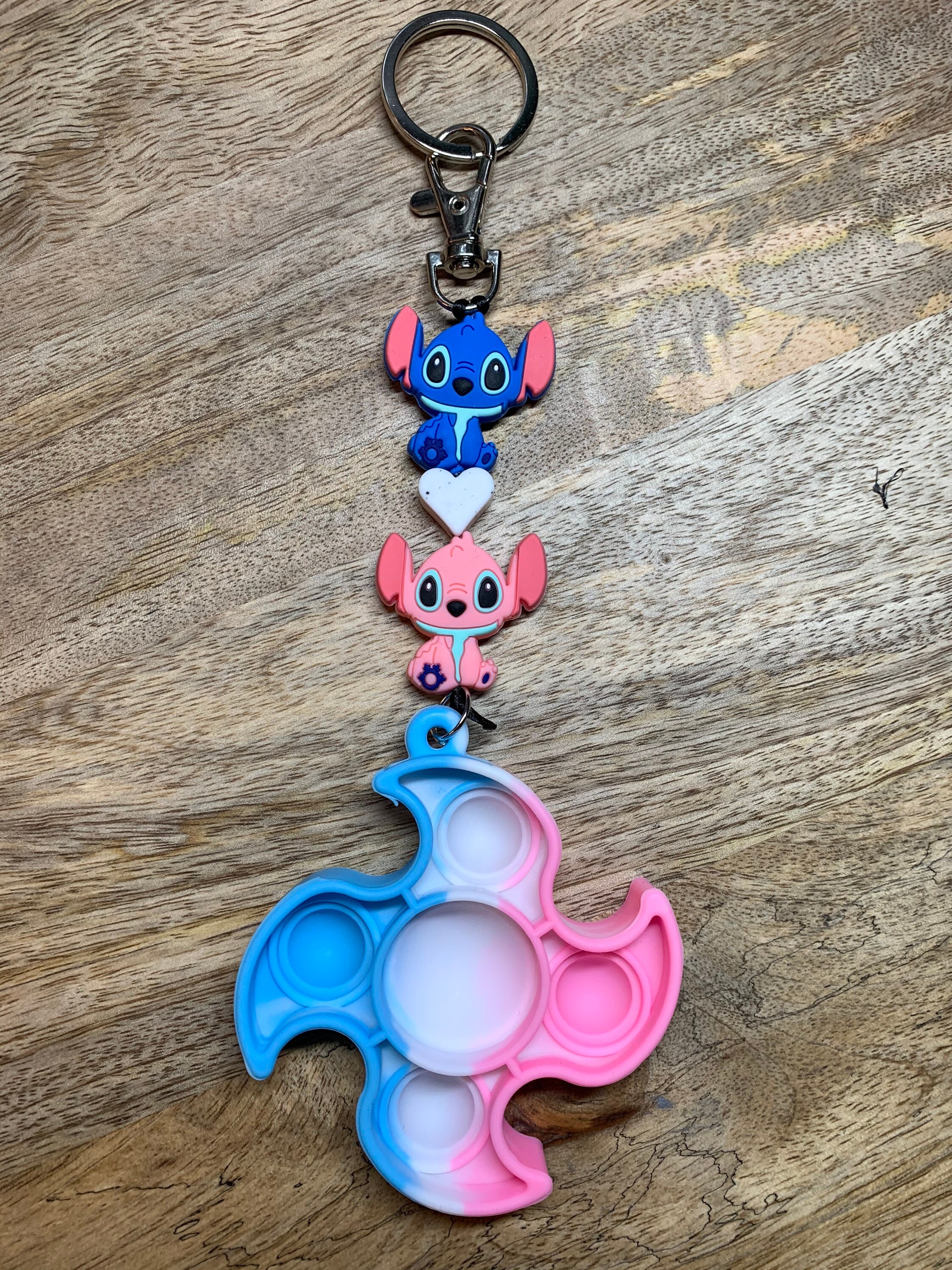 Pop it fidget key chain sensory fidget silicone fidget toy Etsy