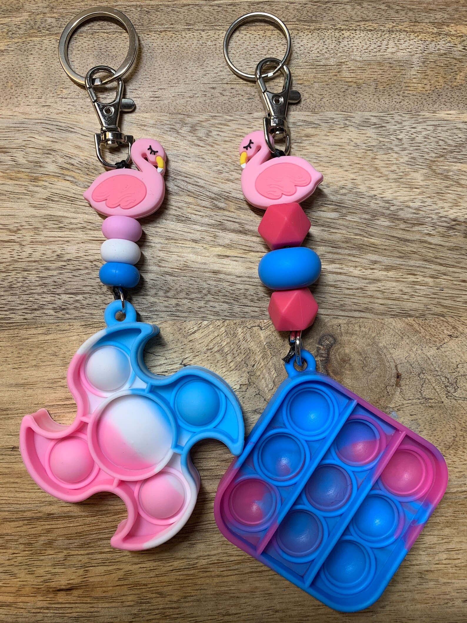 Pop It Fidget Key Chain Sensory Fidget Silicone Fidget Toy Etsy