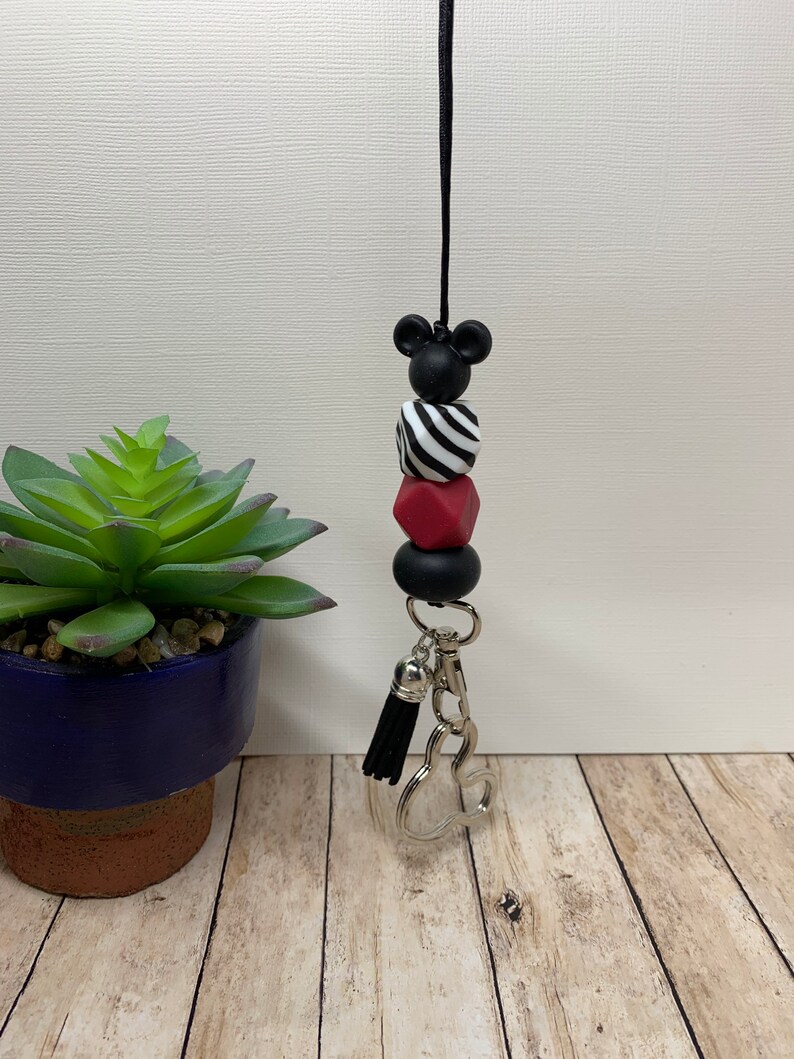 beaded lanyard ID badge lanyard lanyard gift lanyard keychain lanyard Teacher lanyard teacher gift Mickey lanyard