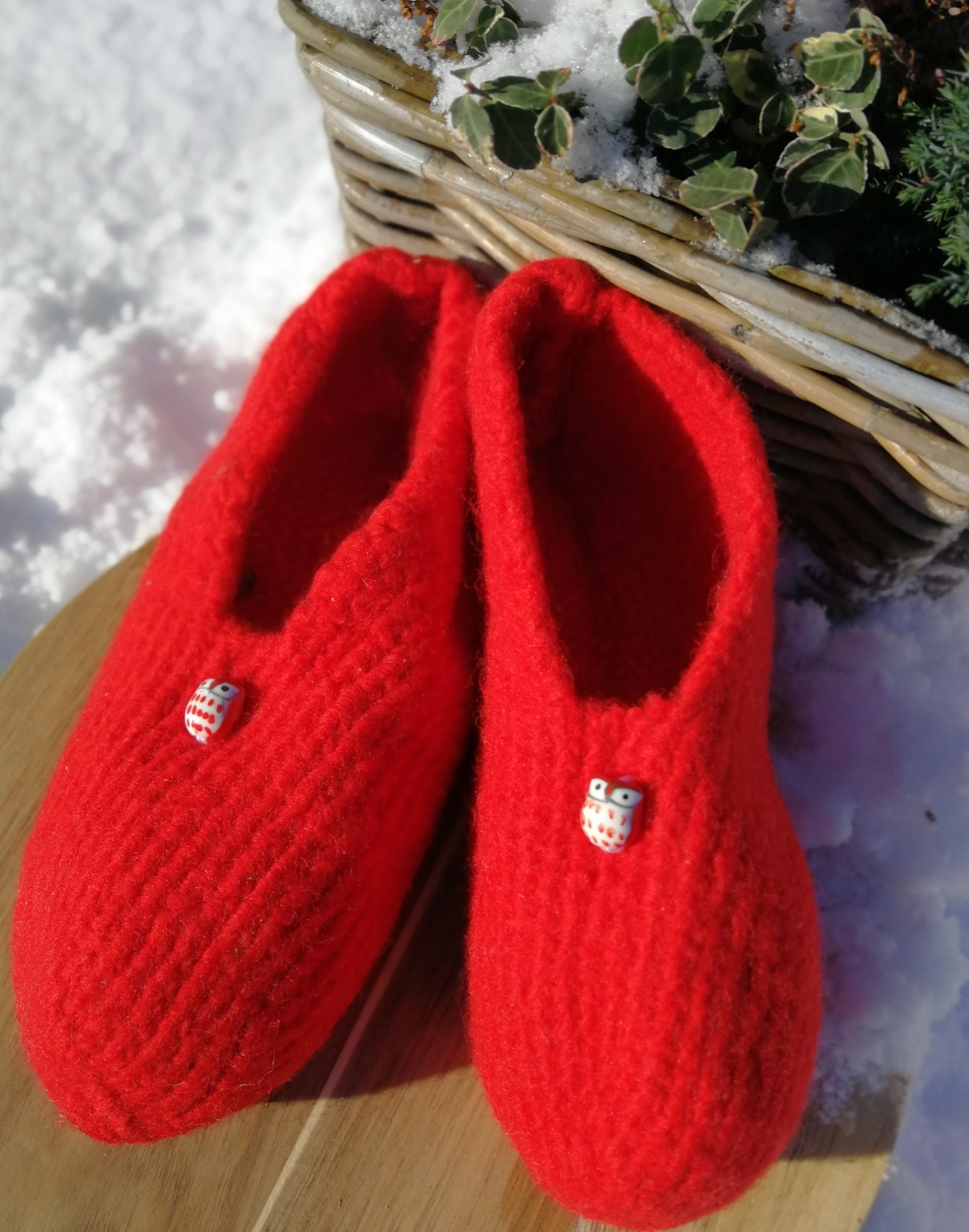 Felt slippers with antislip bumps Etsy