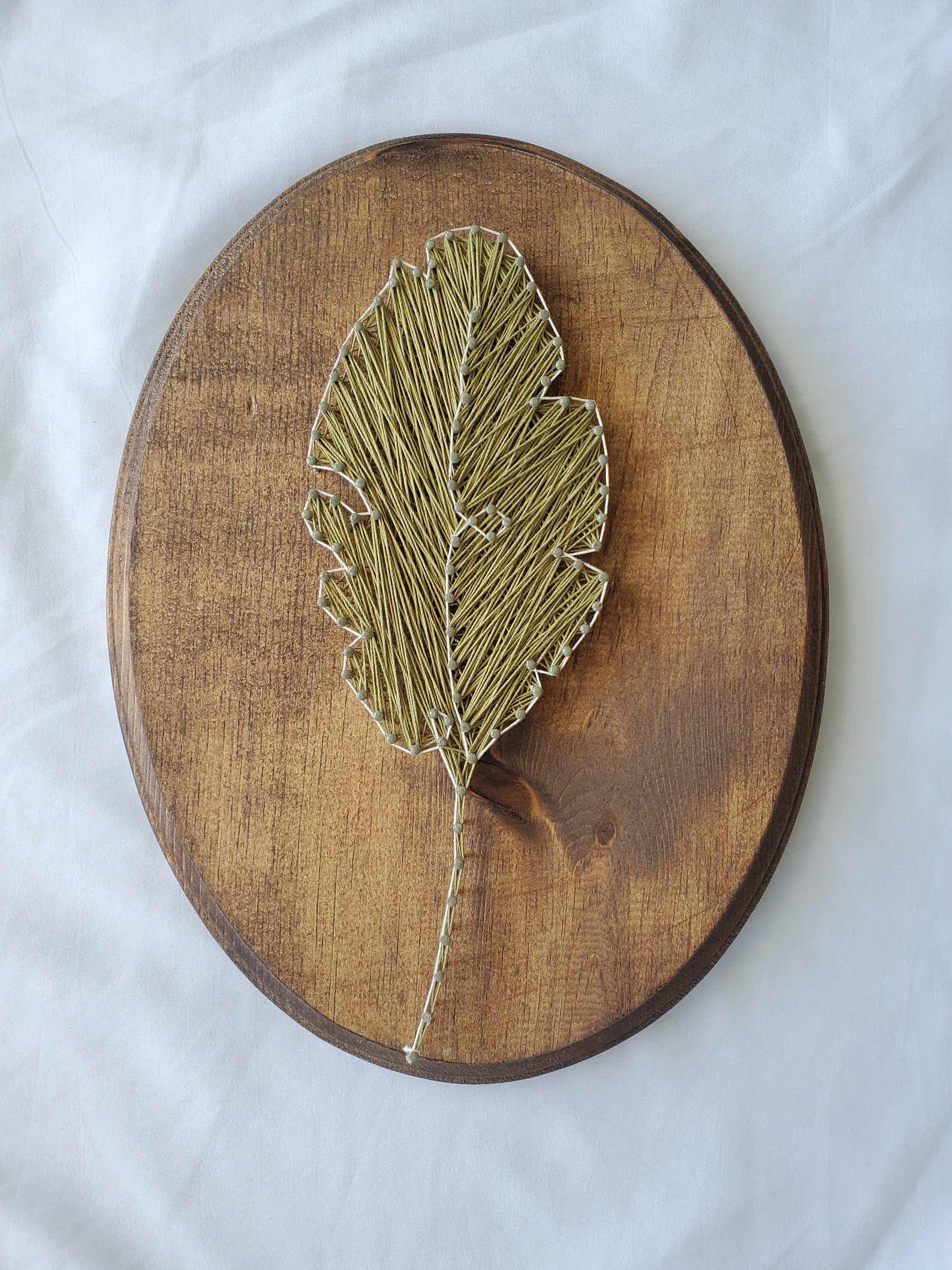 Lovely Leaf Simple String Art Design Home Décor Etsy UK