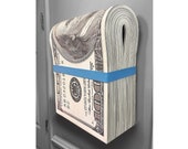 3D Giant Sculpture BIG MONEY WAD (old 100 bill) by Peter Perlegas
