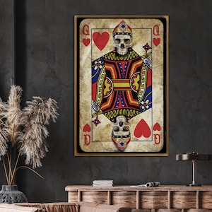 Queen of Hearts Skull Sculpture Hand
