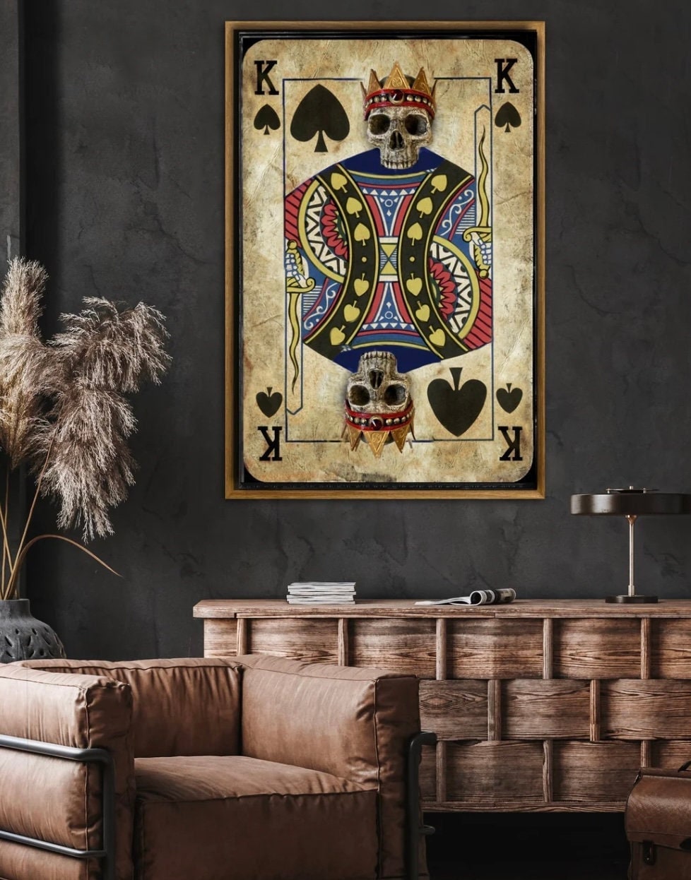 King of SPADES 3D Skull Sculpture