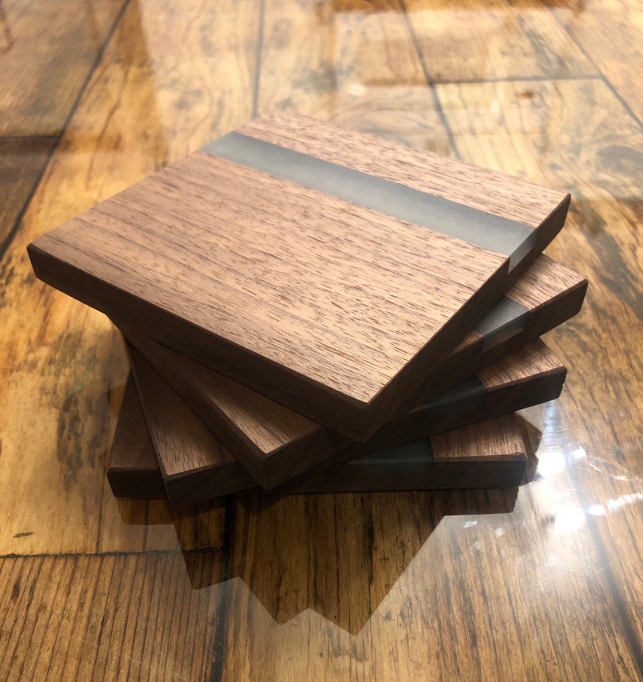 Custom handmade epoxy resin coasters set of 4 Etsy