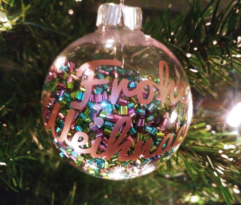 Festive Multi-language Language Christmas Ornaments Buon Natale Frohe Weihnachten Nollaig Shona Duit Feliz Navidad Mele Kalikimaka