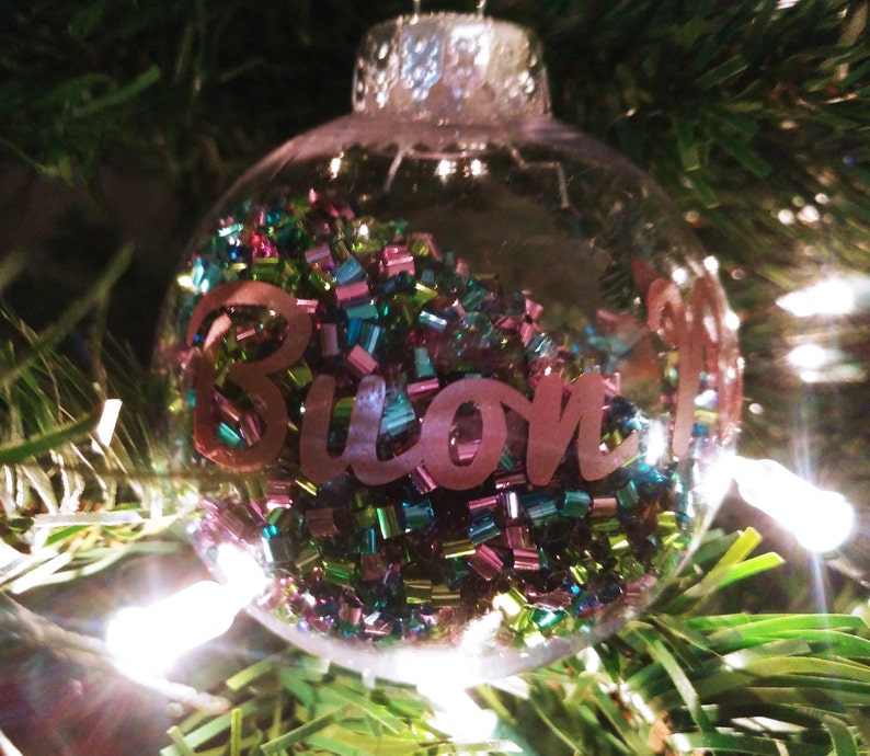 Festive Multi-language Language Christmas Ornaments Buon Natale Frohe Weihnachten Nollaig Shona Duit Feliz Navidad Mele Kalikimaka