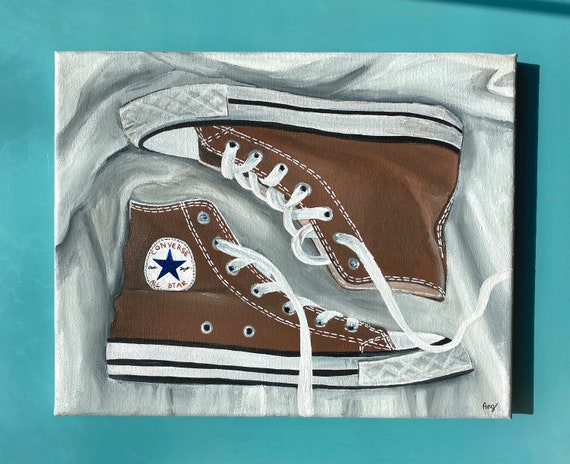 Buy 8x10 Acrylic Brown Converse Shoe Painting Online in India - Etsy Buy 8x10 Acrylic Brown Converse Shoe Painting Online in India - Etsy