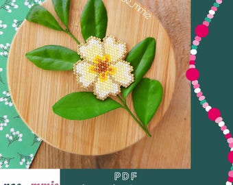 Patrón de punto de ladrillo con cuentas de Miyuki - Patrón de tejido en PDF digital - DIY Nature & Flowers