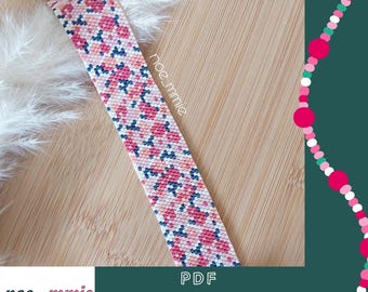 Liberty Flower Cuff Pattern in Miyuki Beads - Peyote Weaving Digital PDF Pattern - DIY Jewelry & Bracelet