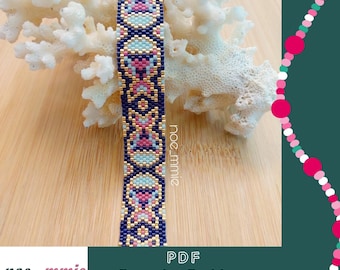 Miyuki Beaded Fish Cuff Pattern - Peyote Weaving PDF Digital Pattern - DIY Ocean Jewelry & Bracelet