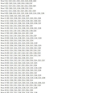 May include: A white Word Chart with black text, listing rows of words and numbers. The title "Word Chart" is at the top. The chart is a list of words and numbers, likely for a language or vocabulary exercise.