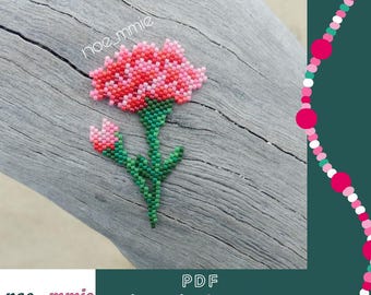 Miyuki Beaded Eyelet Pattern - Digital PDF Brickstitch Weaving Pattern - DIY Flower & Nature