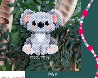 Koala Patterns in Miyuki Beads - Digital PDF Brickstitch Weaving Pattern - DIY Australian Animal