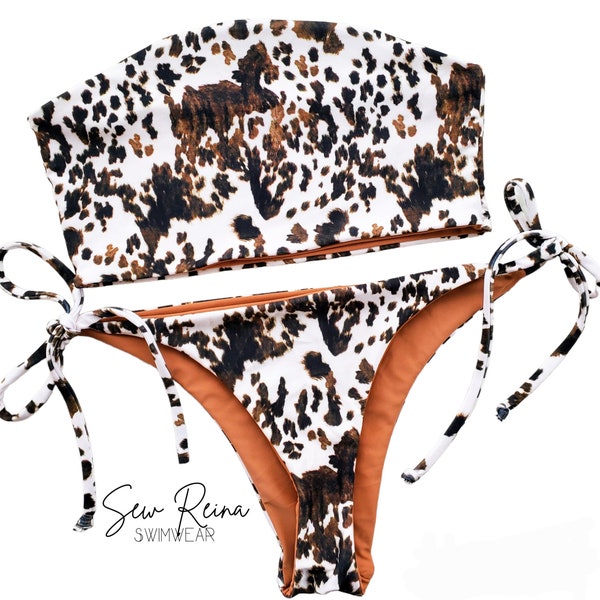 Neon Eclipse: Old Western Bandeau Bikini Top main image 1