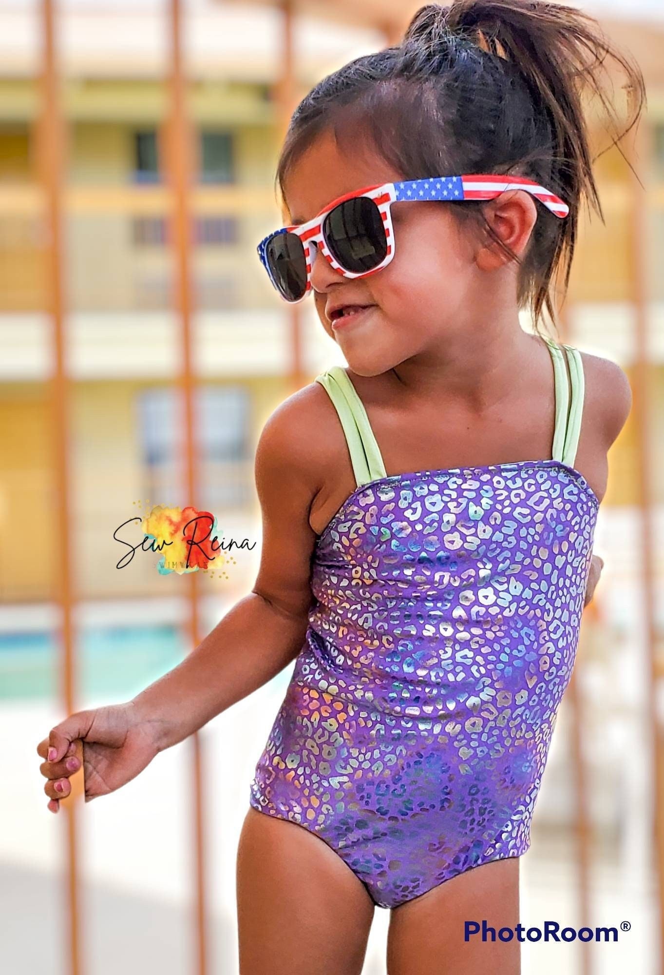 purple leopard swimsuit
