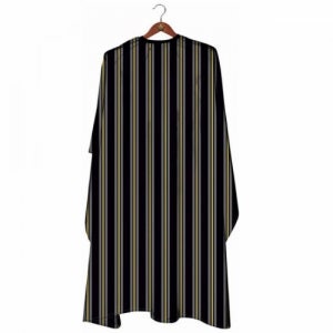 XL Barber Gown Salon Cape Hair Cut Cover  Hairdresser Gown/Cape - Black Line Style