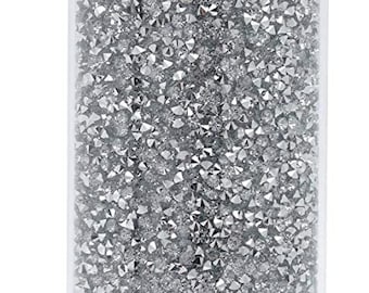 Tall Silver Crushed Diamond Crystal Filled Candle Holder Home Decor Decoration Gift New in Box Bling Sparkle 28cm