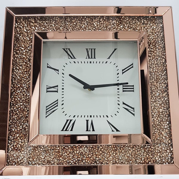 Rose Wall Clock Etsy