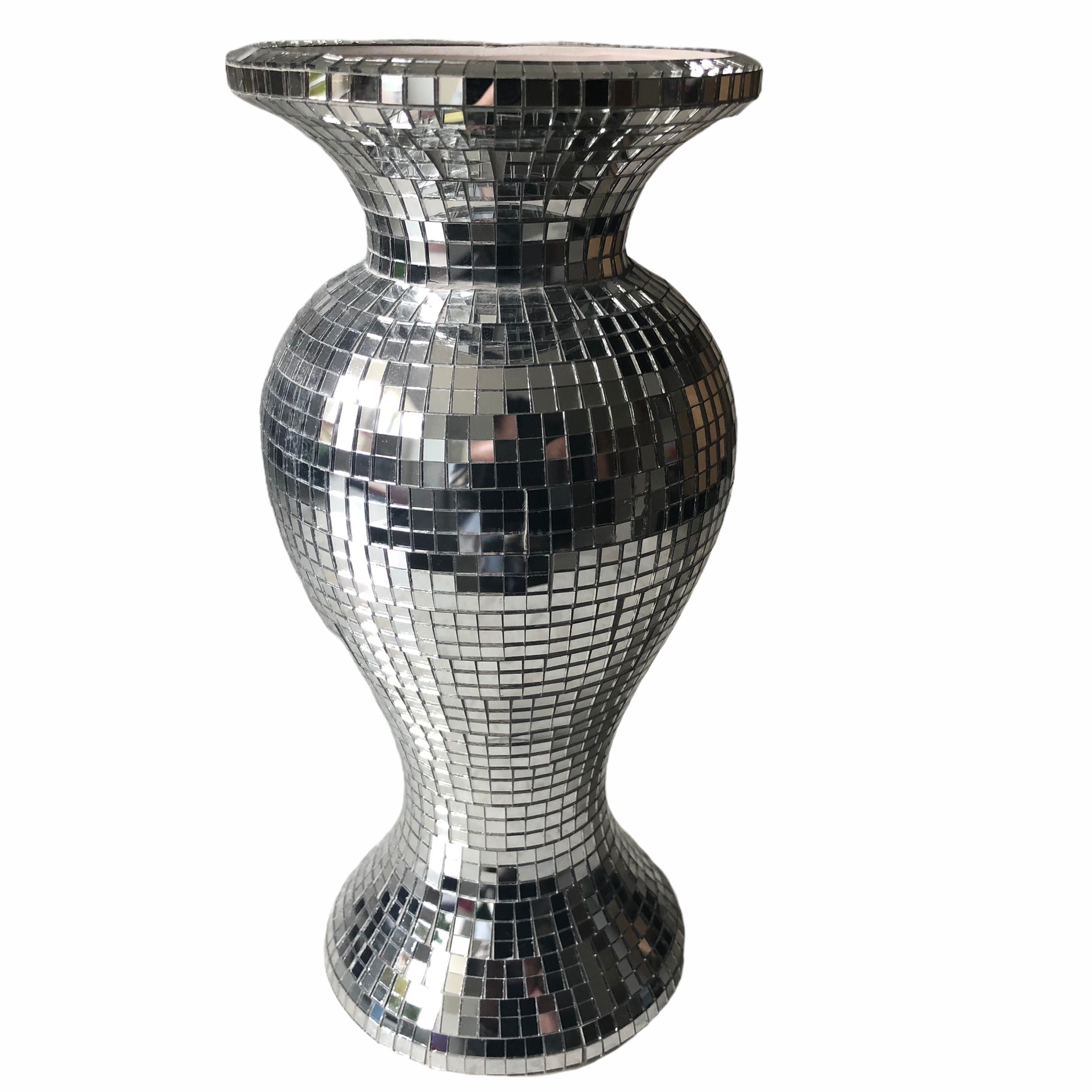 Wunderschöne Mosaik Vase Diamant Silber Kristall Dekorative