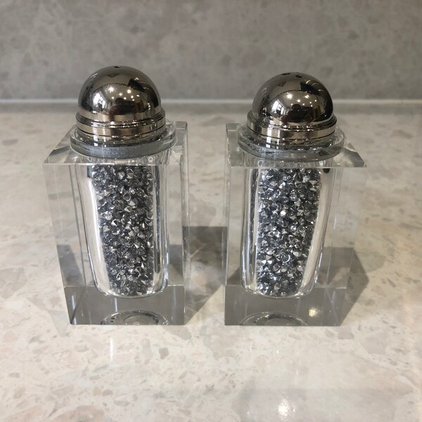 Crushed Diamond Canister Etsy