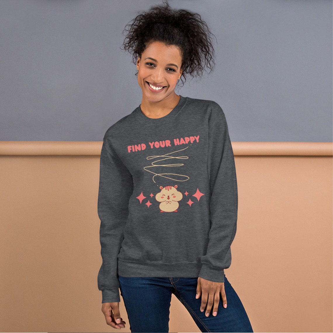 Find your happy sweatshirt happiness sweatshirt Cute | Etsy