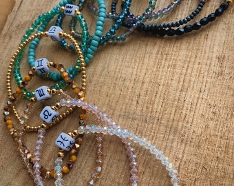 Zodiac Beaded Bracelet: Personalized Astrology Jewelry