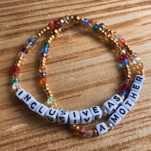 Teddy & Friends Beaded Word Bracelet: Advocate, Inclusive