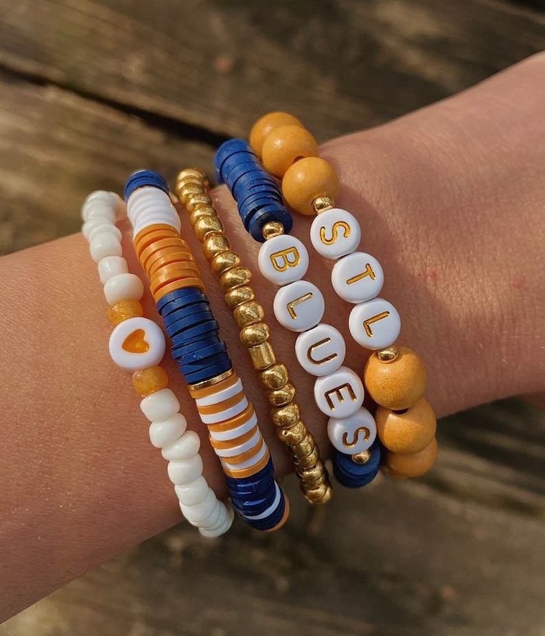 Team Spirit STACK Sports Bracelets School Bracelets Etsy