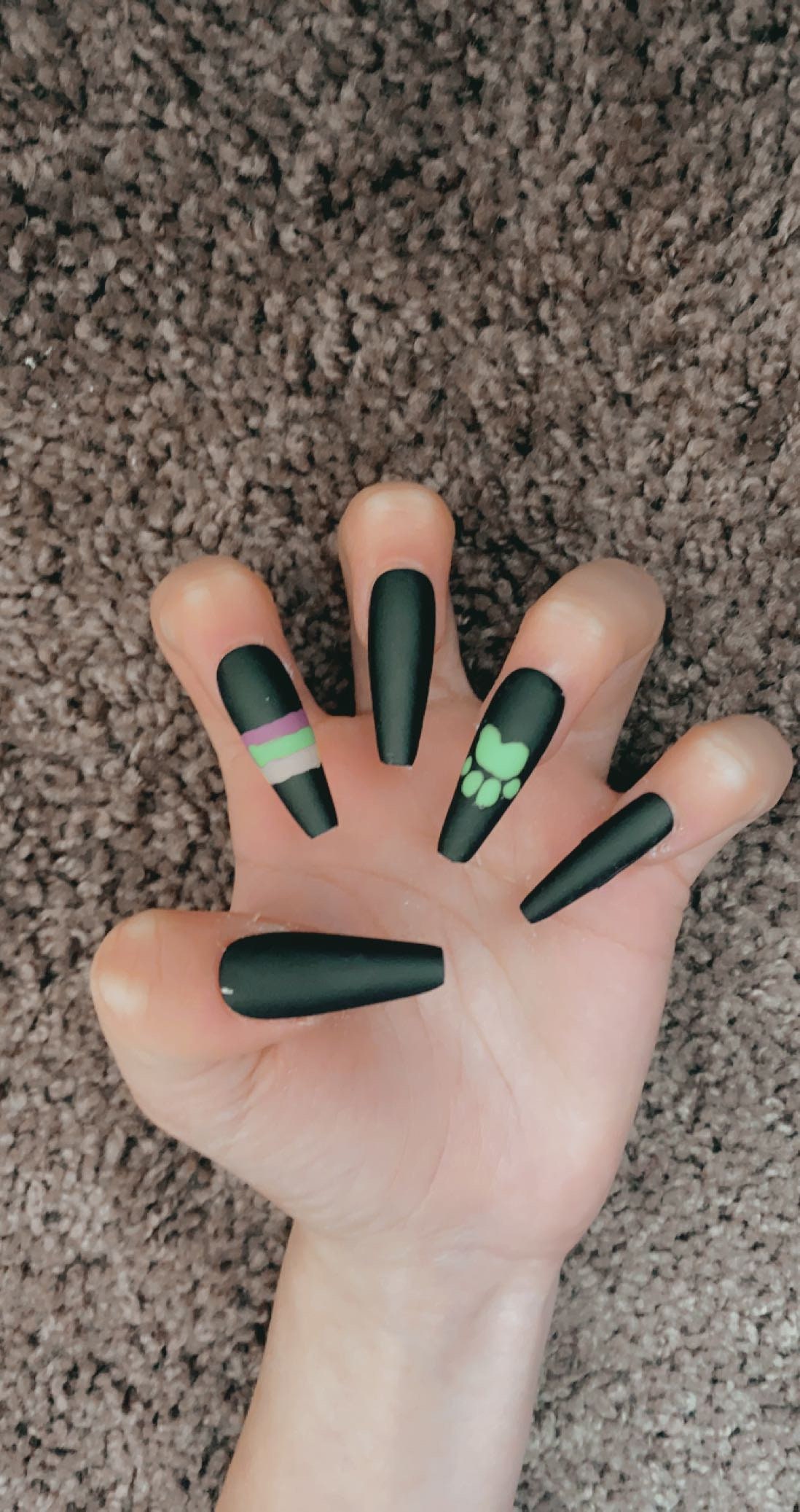 Miraculous chat noir nails | Etsy