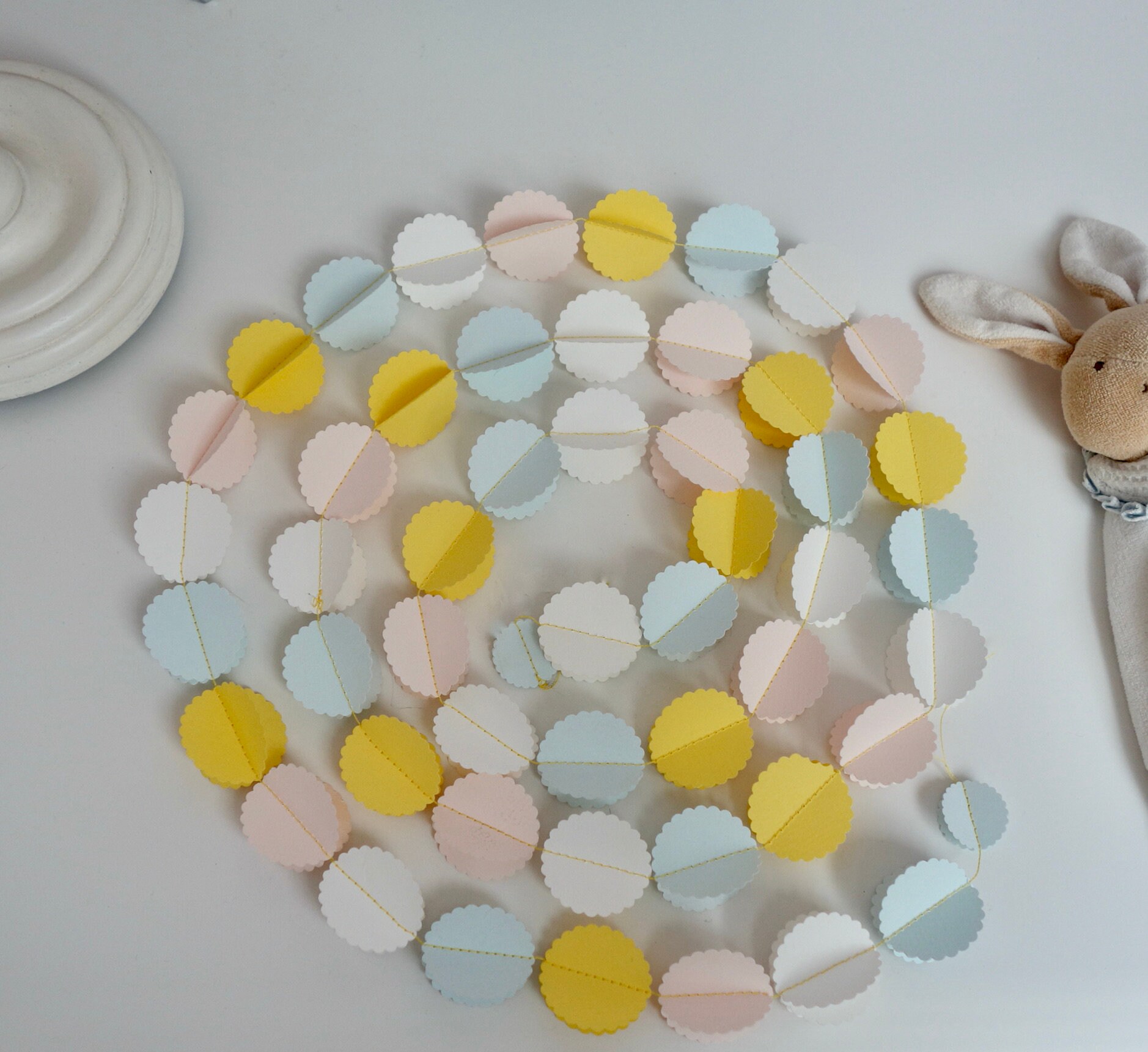 Guirlande en Papier Collection Lotus Modèle Chamallow Citron