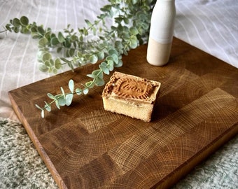 Oak End Grain Chopping Board: Kitchen Cutting & Cheese Board