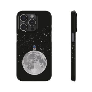 Astronaut Moon Slim Phone Case - Cute Space Design, Galaxy Gift, Astro Accessories, Phone Cover for Space Lovers, Ideal for Birthdays