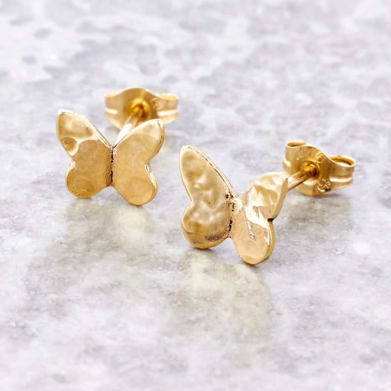 Handmade Solid Gold Tiny Butterfly Necklace Handmade Solid Gold Jewellery