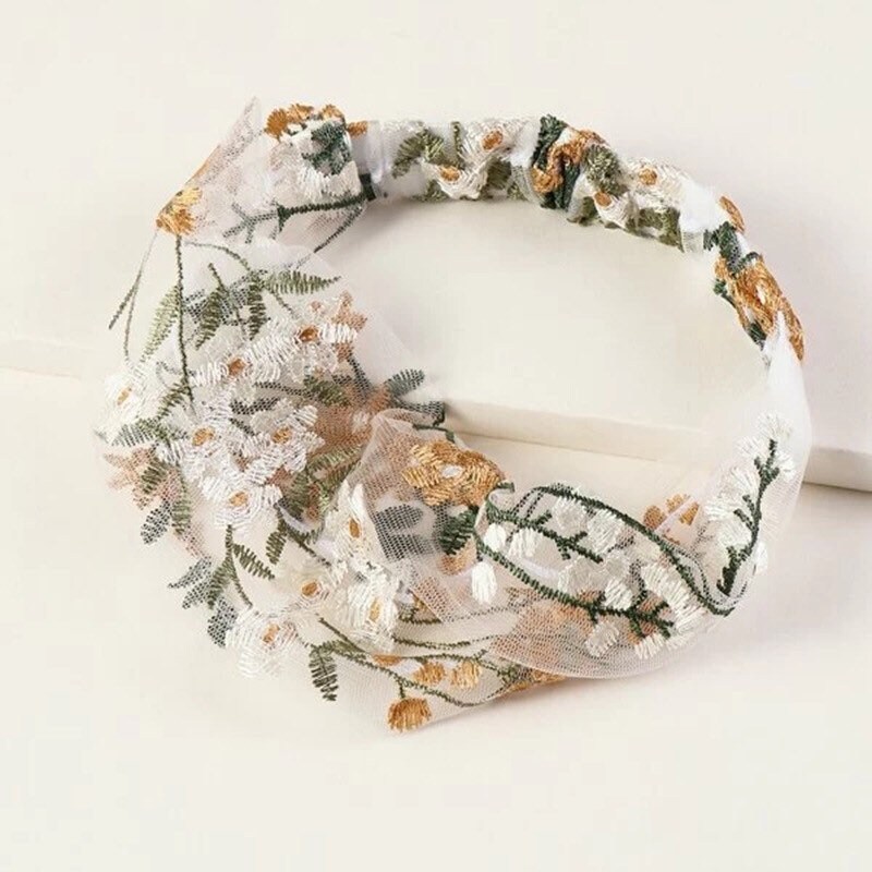 Embroidered Headband Floral Headband for Women Stylish Etsy