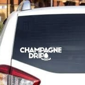 Champagne Drip Logo Vinyl Decal EDM Car Laptop Phone Window Sticker