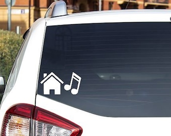 House Music Decal, Car Decal, Car Sticker, Window Decal, Window Sticker, Laptop Decal, Laptop Sticker, Phone Decal, Phone Sticker