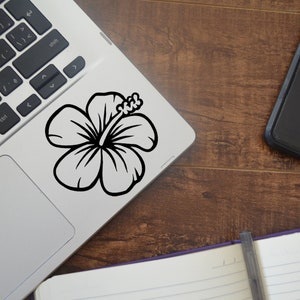 Hibiskus Blume die-cut Vinyl Aufkleber Auto Laptop Telefon Fenster Aufkleber, Hawaii Blumen Aufkleber