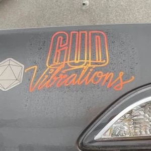 Gud Vibrations DJ Logo Vinyl Decal EDM Car Laptop Phone Window Sticker