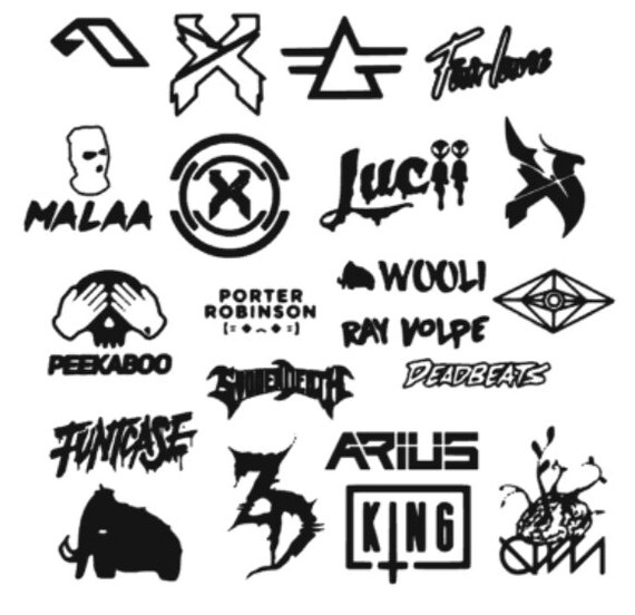 Any Dj Logo Vinyl Decal Edm Car Laptop Phone Window Sticker Etsy