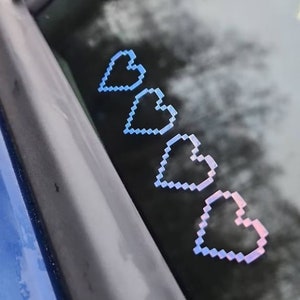 Pixel Hearts decal, Car Decal, Car Sticker, Window Decal, Window Sticker, Laptop Decal, Laptop Sticker, Phone Decal, Phone Sticker