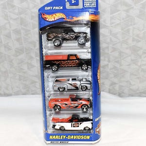 Vintage Hot Wheels Harley Davidson Gift Pack Set of 5 Cars in Original Packaging