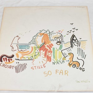 Vintage 1970s Vinyl Album Crosby Still Nash & Young So Far Titled Album 1969 SD 19119 Atlantic Records Group Folk Classic Rock Genre