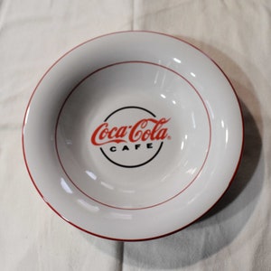 ヴィンテージ コカコーラ カフェ コレクター スープボウル 4個セット コカコーラ ロゴ入り ホワイト ディナーウェア ギブソン
