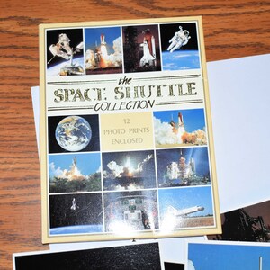 Vintage Spaceshuttle uit de jaren 80, postkaartformaat fotocollectie boxset met 12 kaarten, van Kimball Concepts