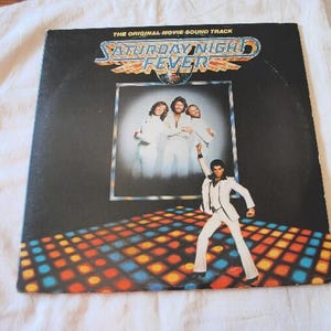 1970s Saturday Night Fever Vinyl Album, Original Movie Music Soundtrack, Double Record