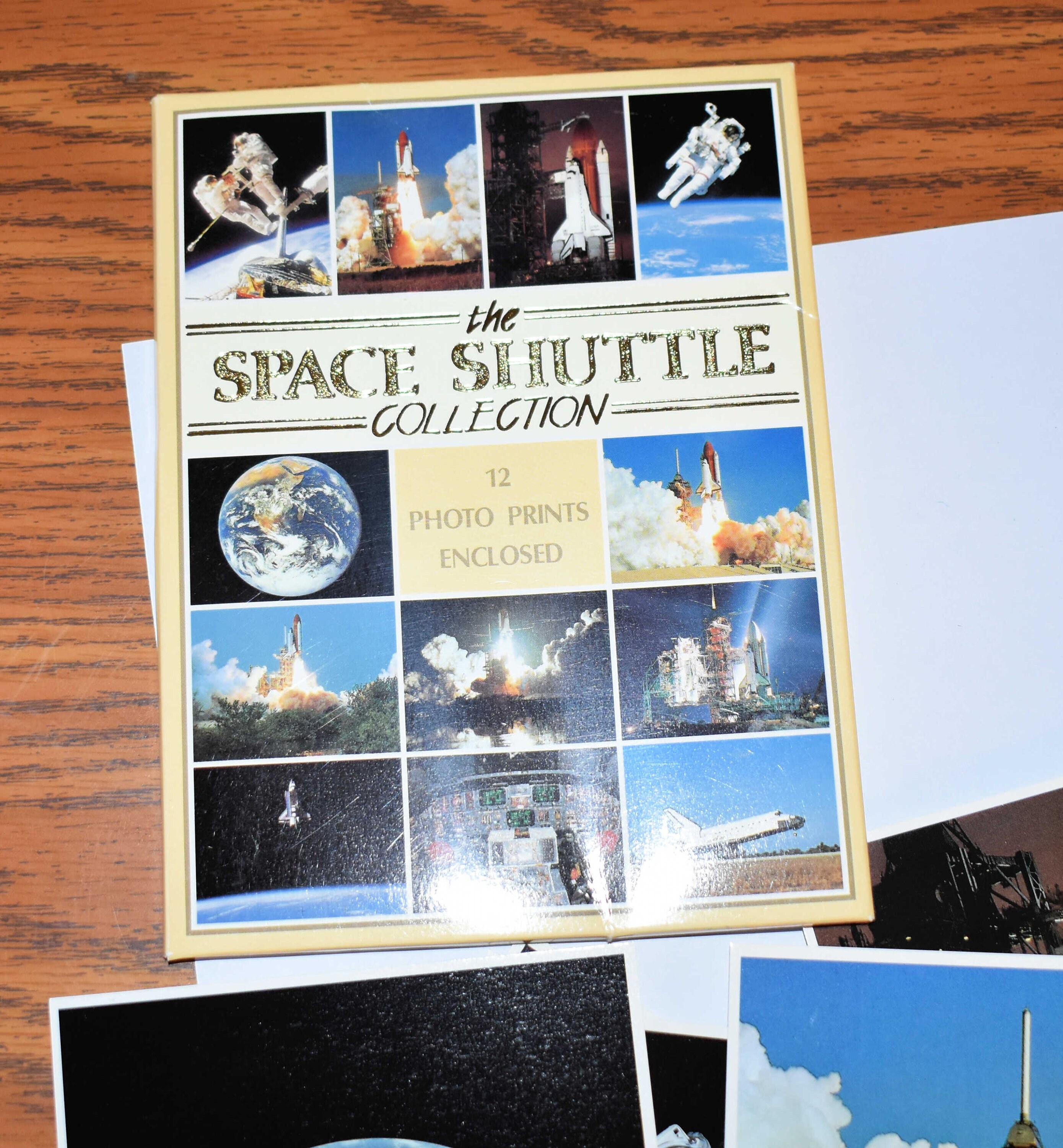 Vintage 1980s Space Shuttle Post Card Size Photo Collection Box Set with 12 Cards, by Kimball Concepts